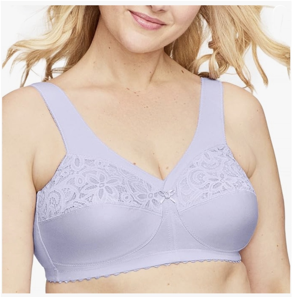 Glamorise Plus Size MagicLift Cotton Support Bra Wirefree #1001 NWOT